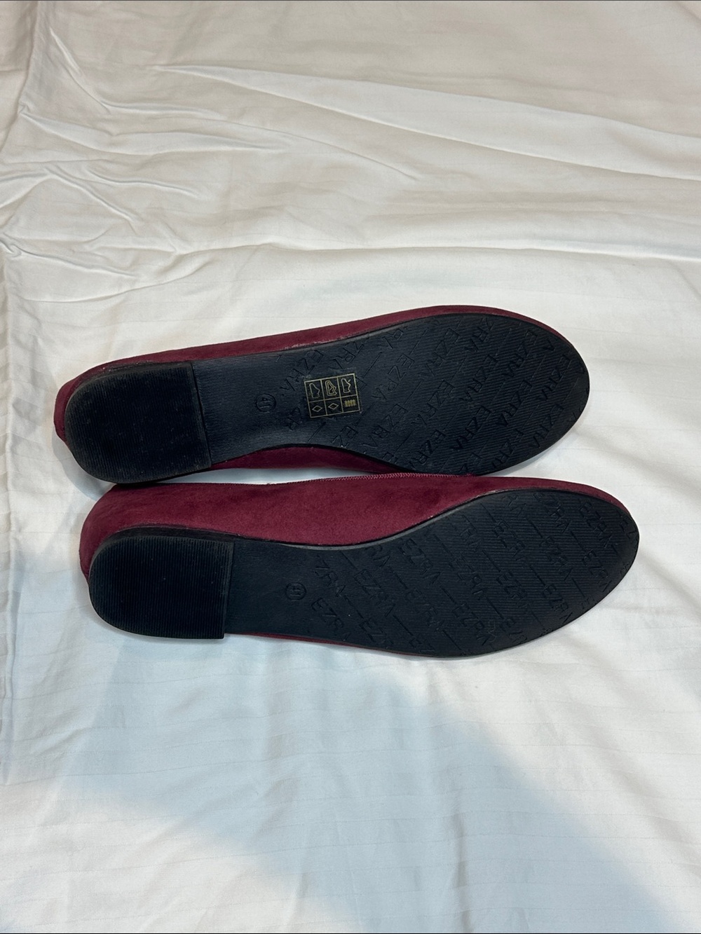 [WOMEN] EZRA Burgundy Sun Moon Embroidered Loafers Flats EU 41 US 10.5 - Picture 4 of 4